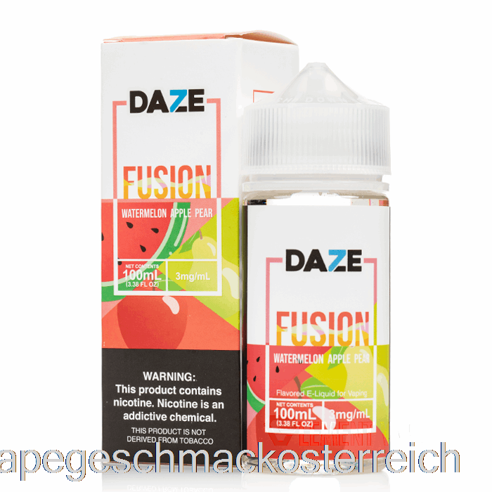 Wassermelone, Apfel, Birne – 7 Daze Fusion – 100 Ml, 3 Mg Vape-Geschmack